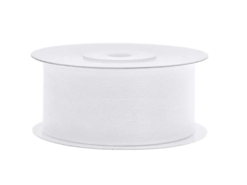 Šifónová stuha biela 38mm