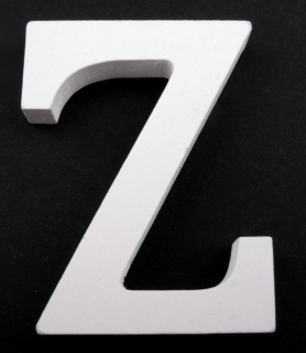 Drevené písmeno "Z" biele 8cm