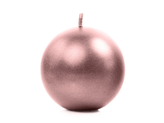 Sviečka guľarose gold metalická 8cm