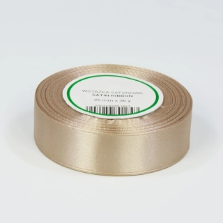 Saténová stuha kapučíno 25mm / 32m