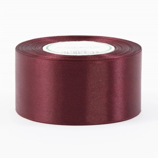 Saténová stuha bordová tmavá 50mm / 32m
