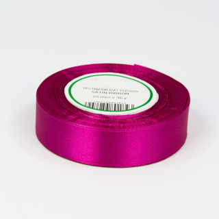 Saténová stuha cyklaménová tmavá 25mm / 32m