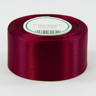 Saténová stuha bordová 50mm / 32m