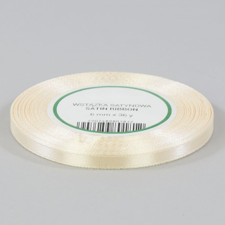 Saténová stuha krémová svetlá 6mm / 32m