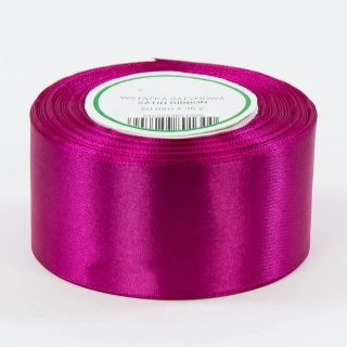 Saténová stuha cyklaménová tmavá 50mm / 32m