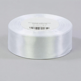 Saténová stuha biela 38mm / 32m