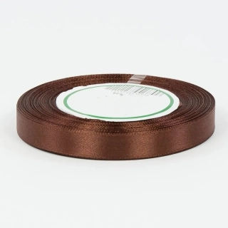 Saténová stuha hnedá 12mm / 32m