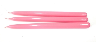 Kónická sviečka svetloružová 30cm